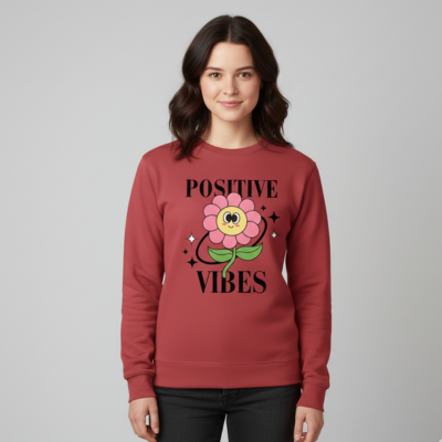 Positive Vibes Flower Sweatshirt