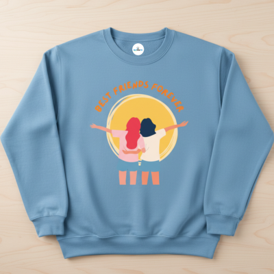 Best Friends Forever Soft Blue Sweatshirt