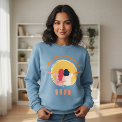 Best Friends Forever Soft Blue Sweatshirt