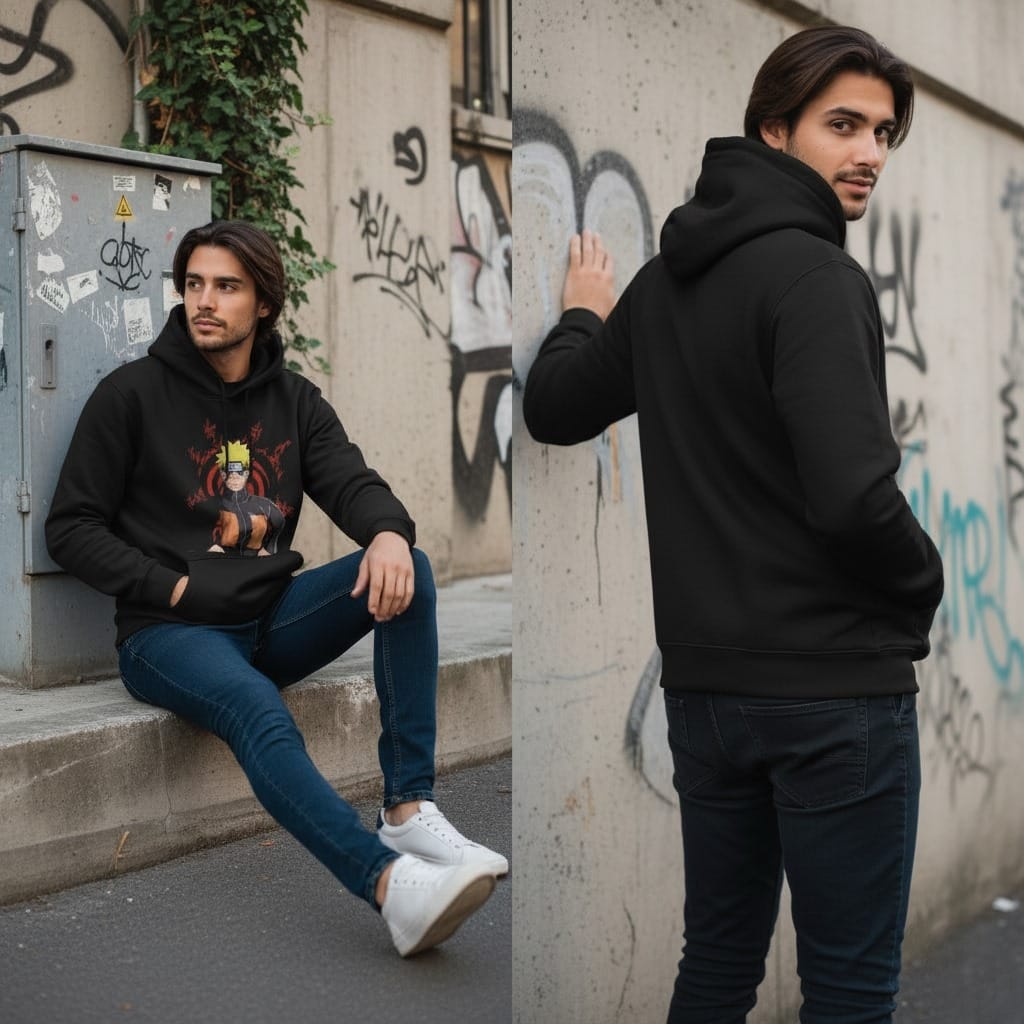 Naruto  Premium Black Hoodie