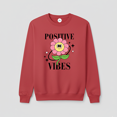 Positive Vibes Flower Sweatshirt